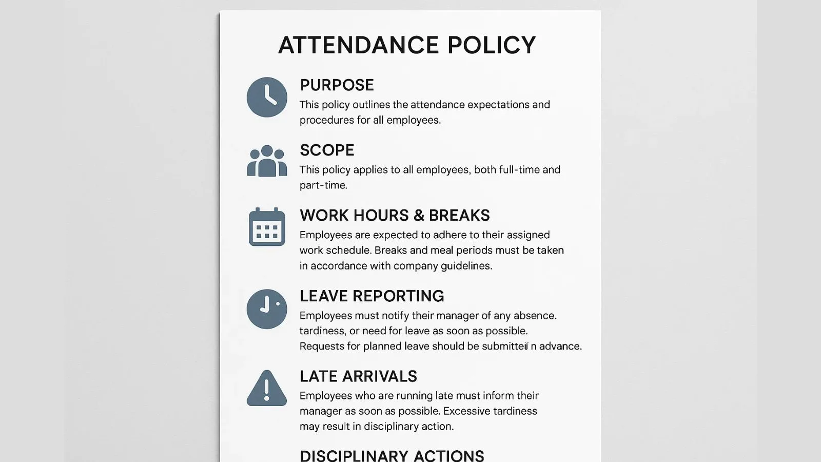 attendance-policy-template