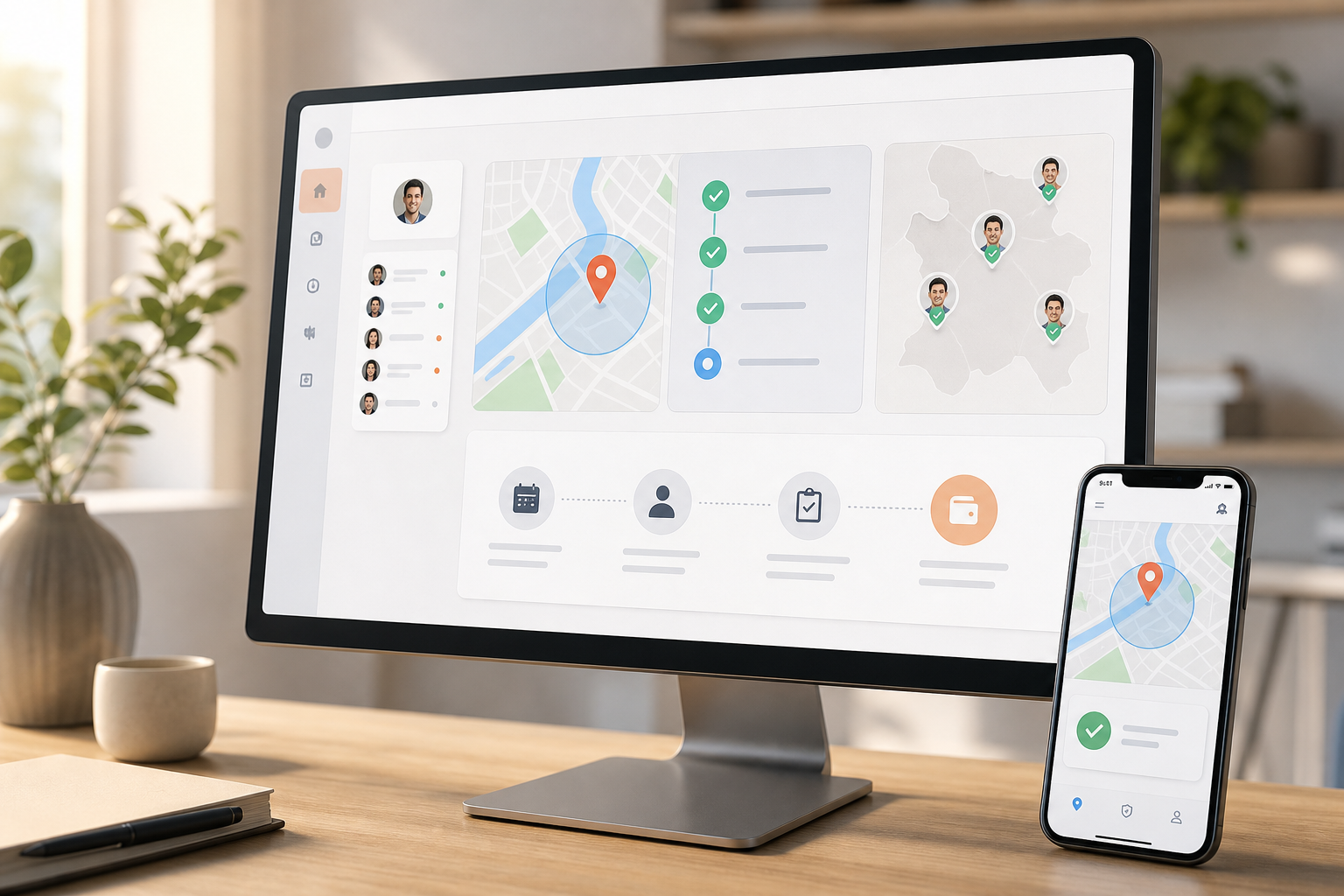 best field force gps tracking and task management overview diagram