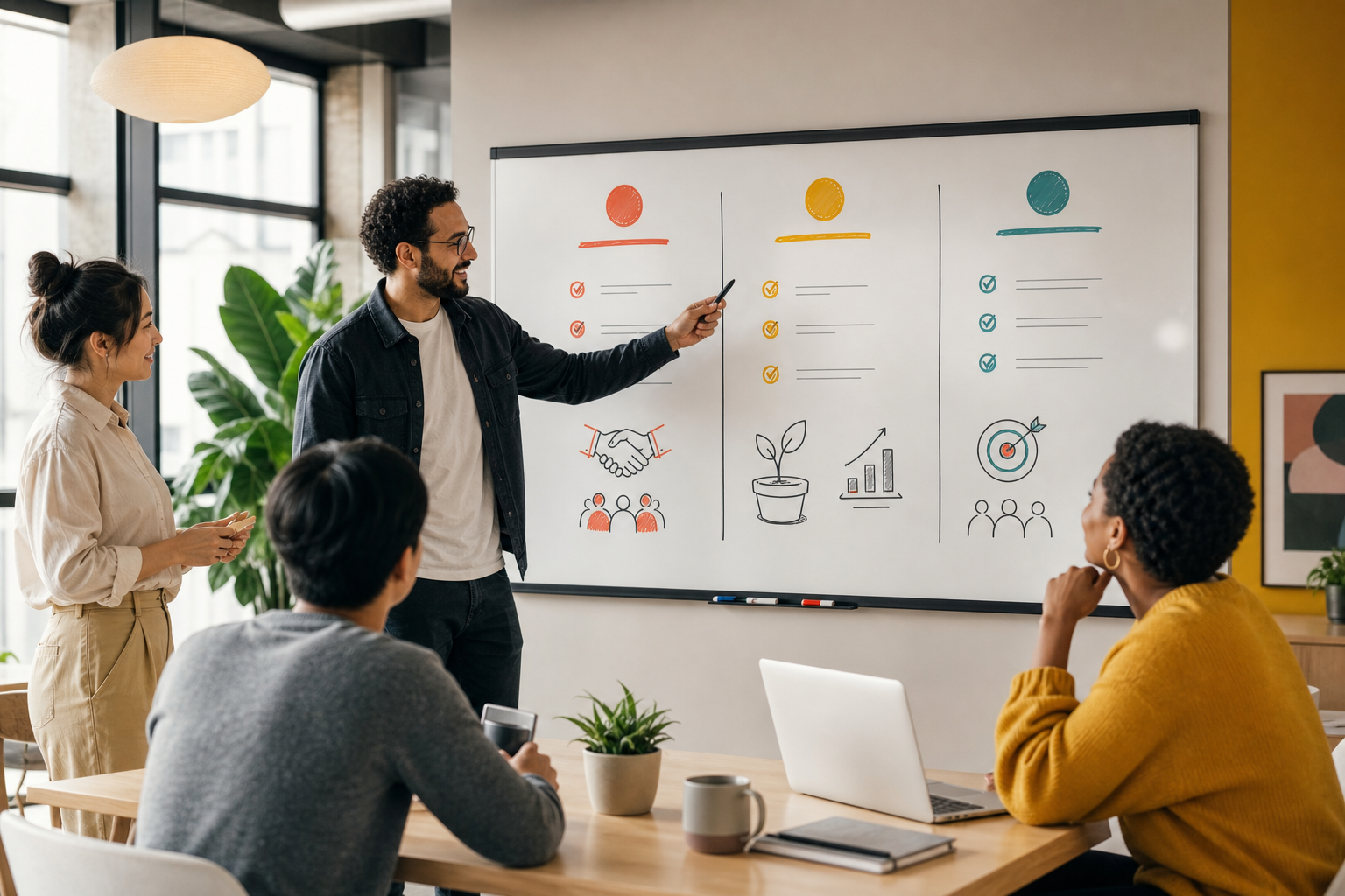 Team buddy onboarding checklist, simple 30/60/90 layout